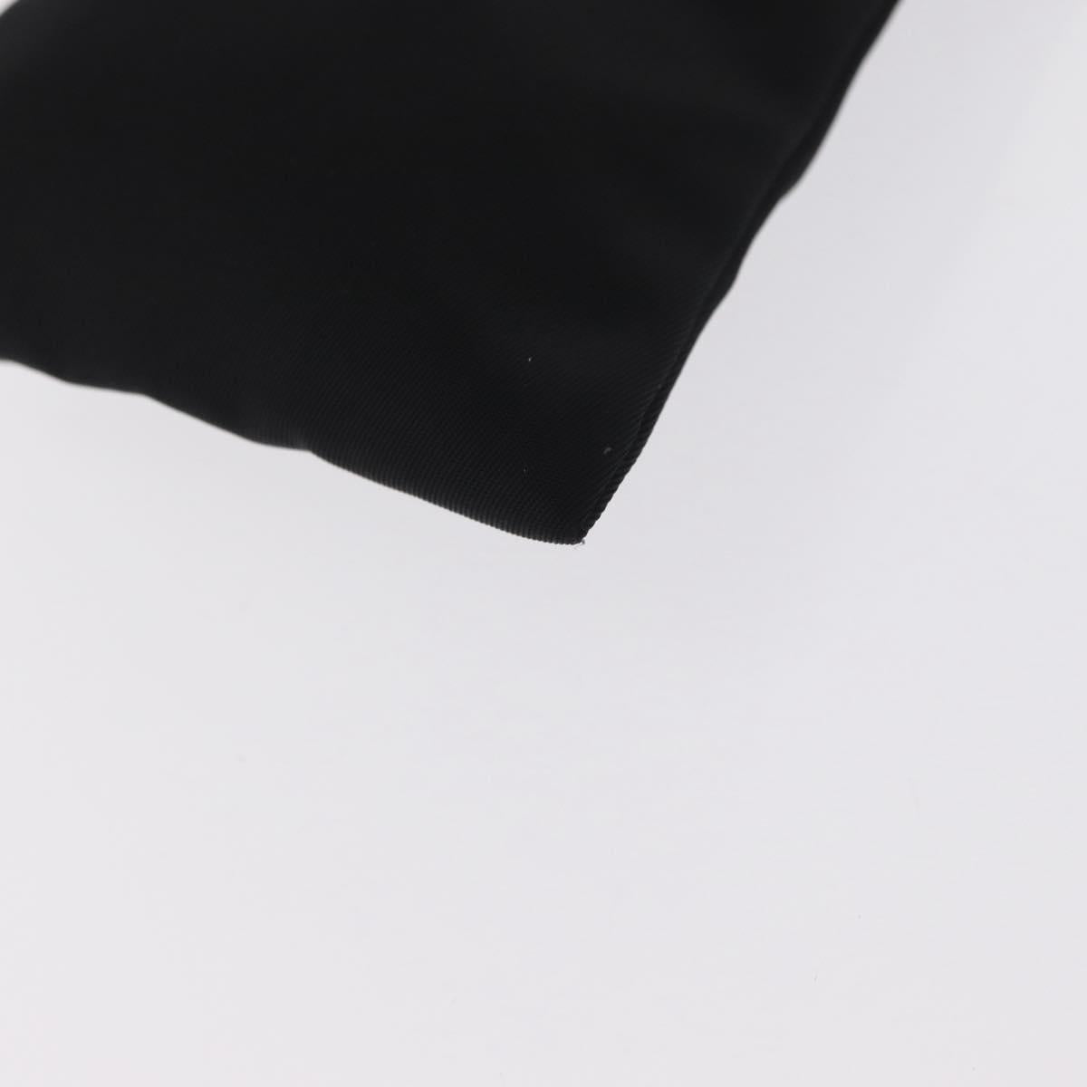 PRADA Pouch Nylon Black Gold Auth 163863