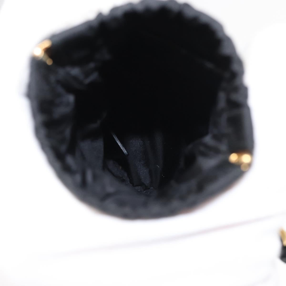PRADA Pouch Nylon Black Gold Auth 163863
