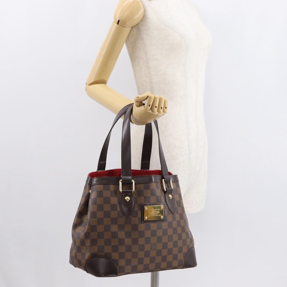 LOUIS VUITTON Damier Ebene Hampstead PM Tote Bag N51205 LV Auth 163885V