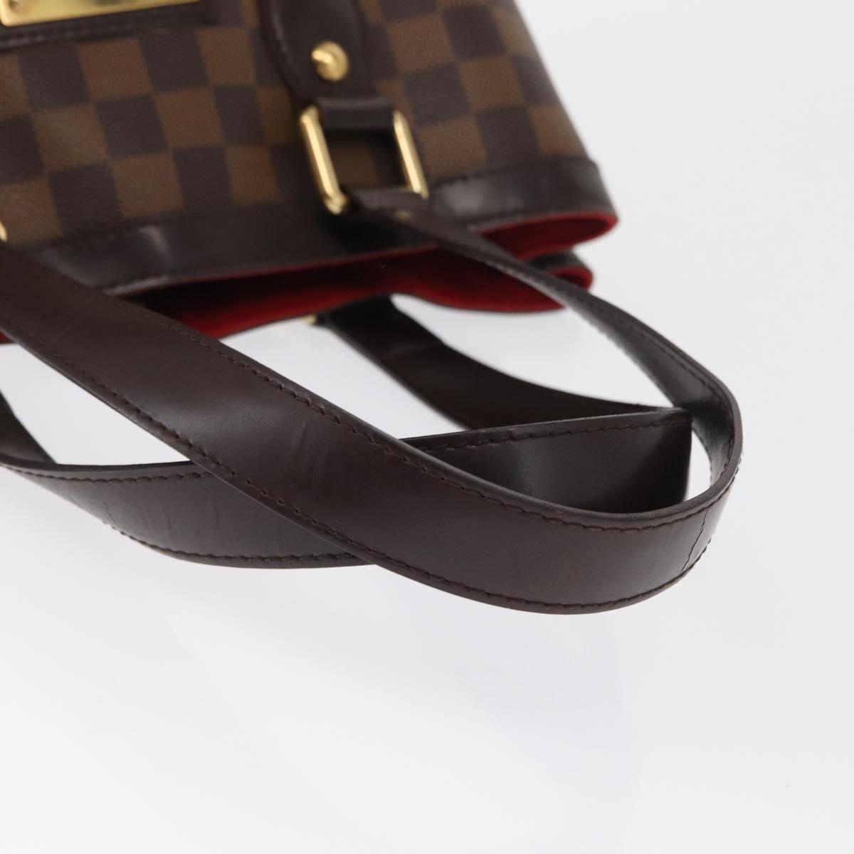 LOUIS VUITTON Damier Ebene Hampstead PM Tote Bag N51205 LV Auth 163885V