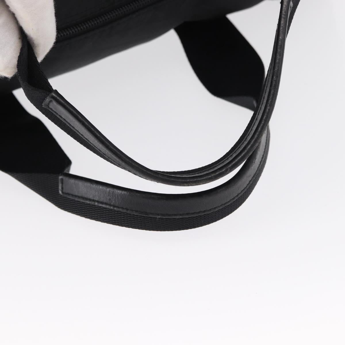 PRADA Boston Bag Nylon 2way Black Silver Auth 163905A