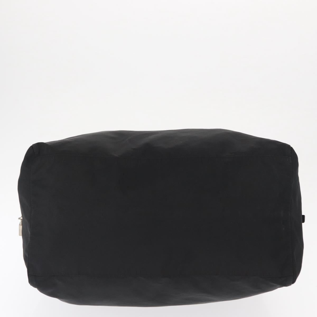 PRADA Boston Bag Nylon 2way Black Silver Auth 163905A
