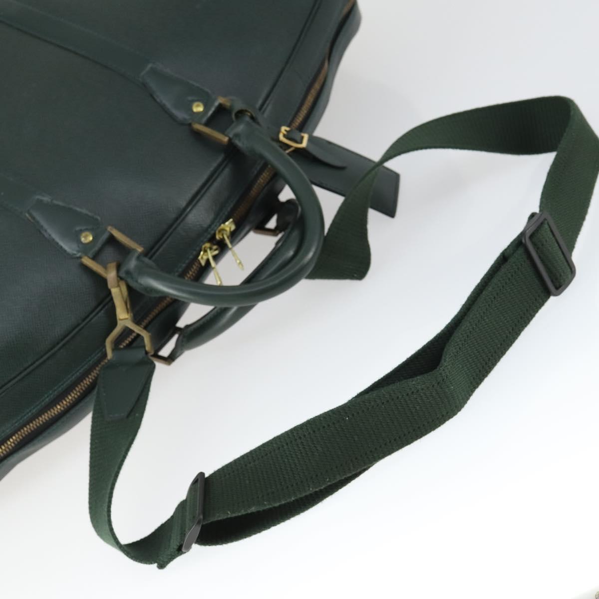 LOUIS VUITTON Taiga Elanga An Poche Boston Bag Acajou M30104 LV Auth 163911