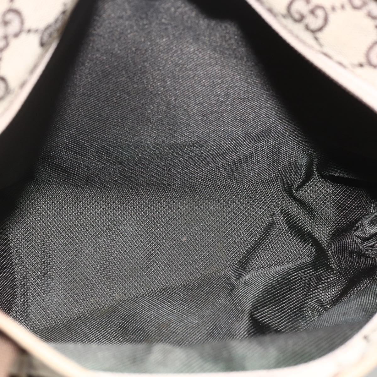 GUCCI GG Canvas Tote Bag Beige Silver 28893 Auth 163948