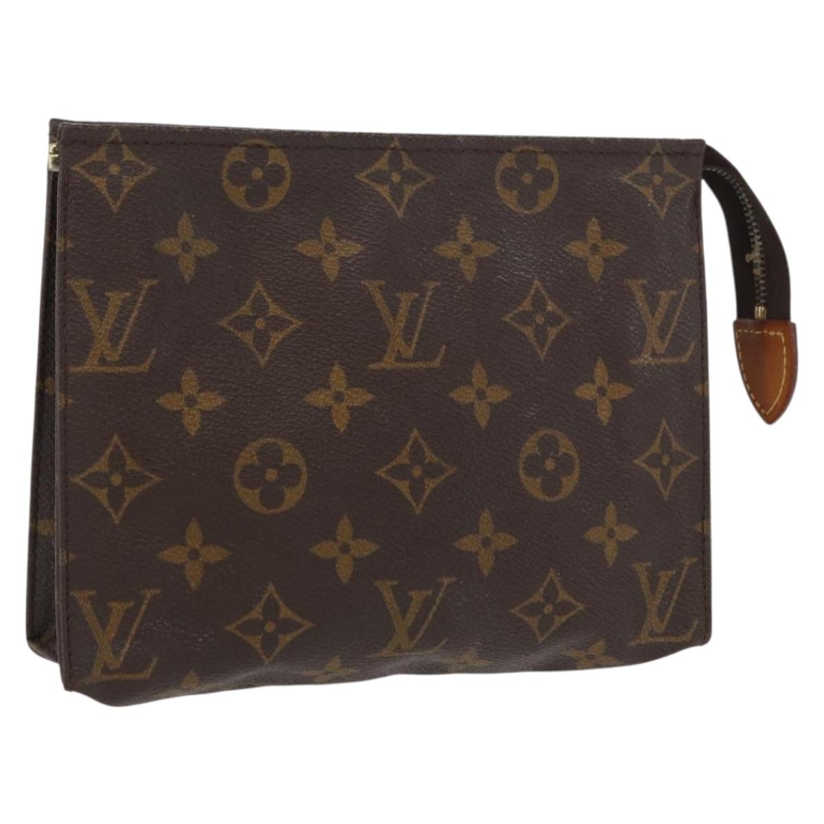 LOUIS VUITTON Monogram Poche Toilette 19 Pouch M47544 LV Auth 163968