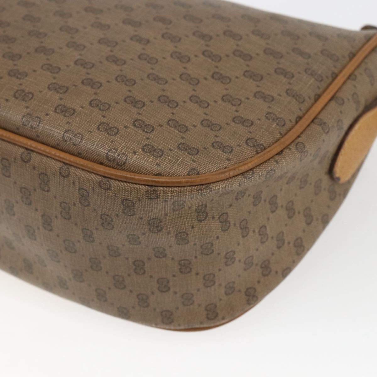 GUCCI Micro GG Supreme Web Sherry Line Bag PVC Beige Gold 89 02 032 Auth 163977