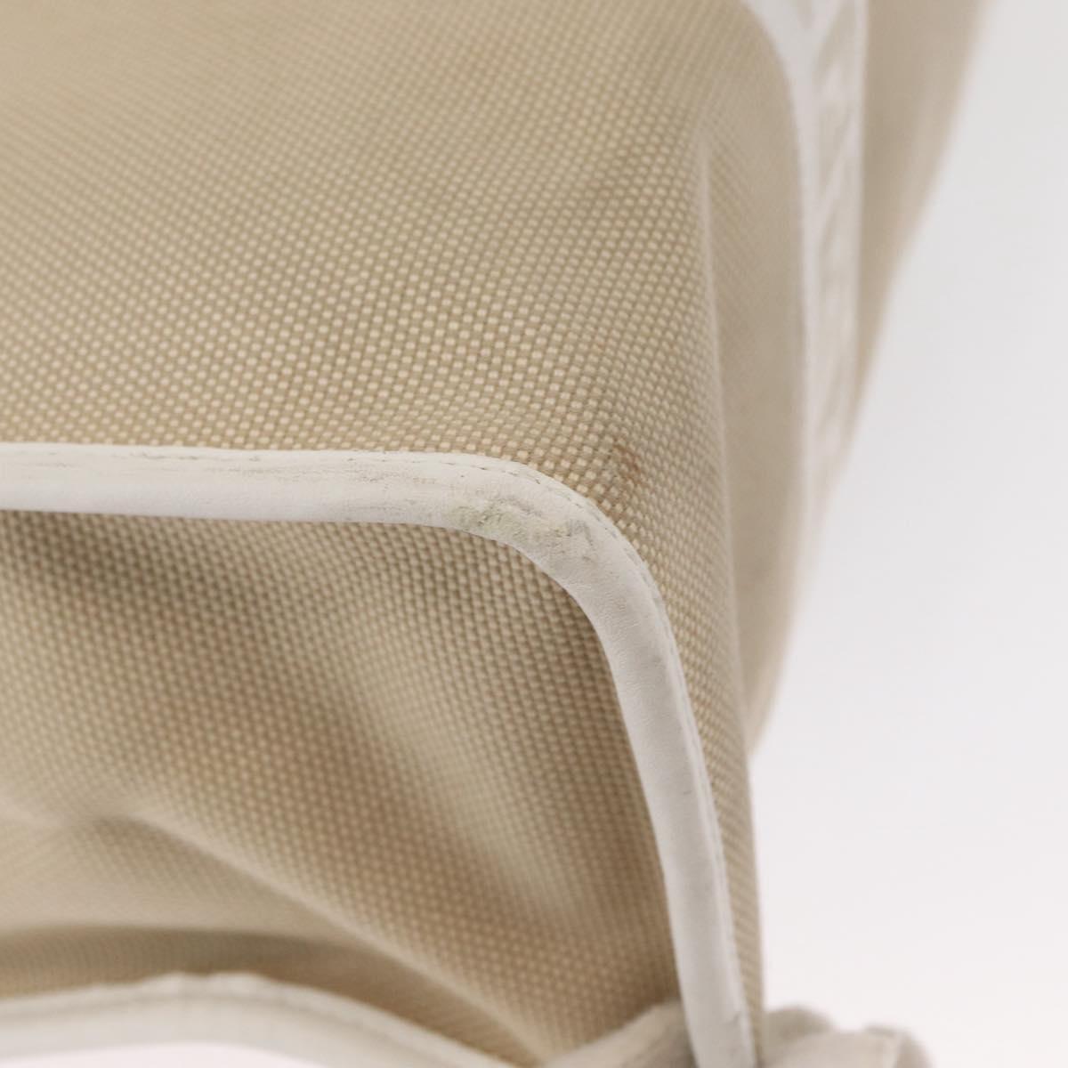 FENDI Zucca Canvas Tote Bag White Gold Auth 163978