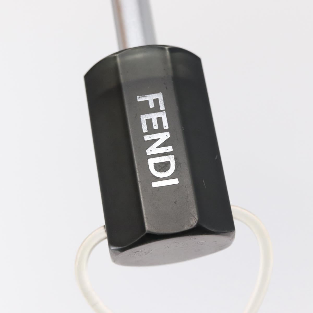 FENDI Zucca Canvas Umbrella Nylon Black Auth 163979