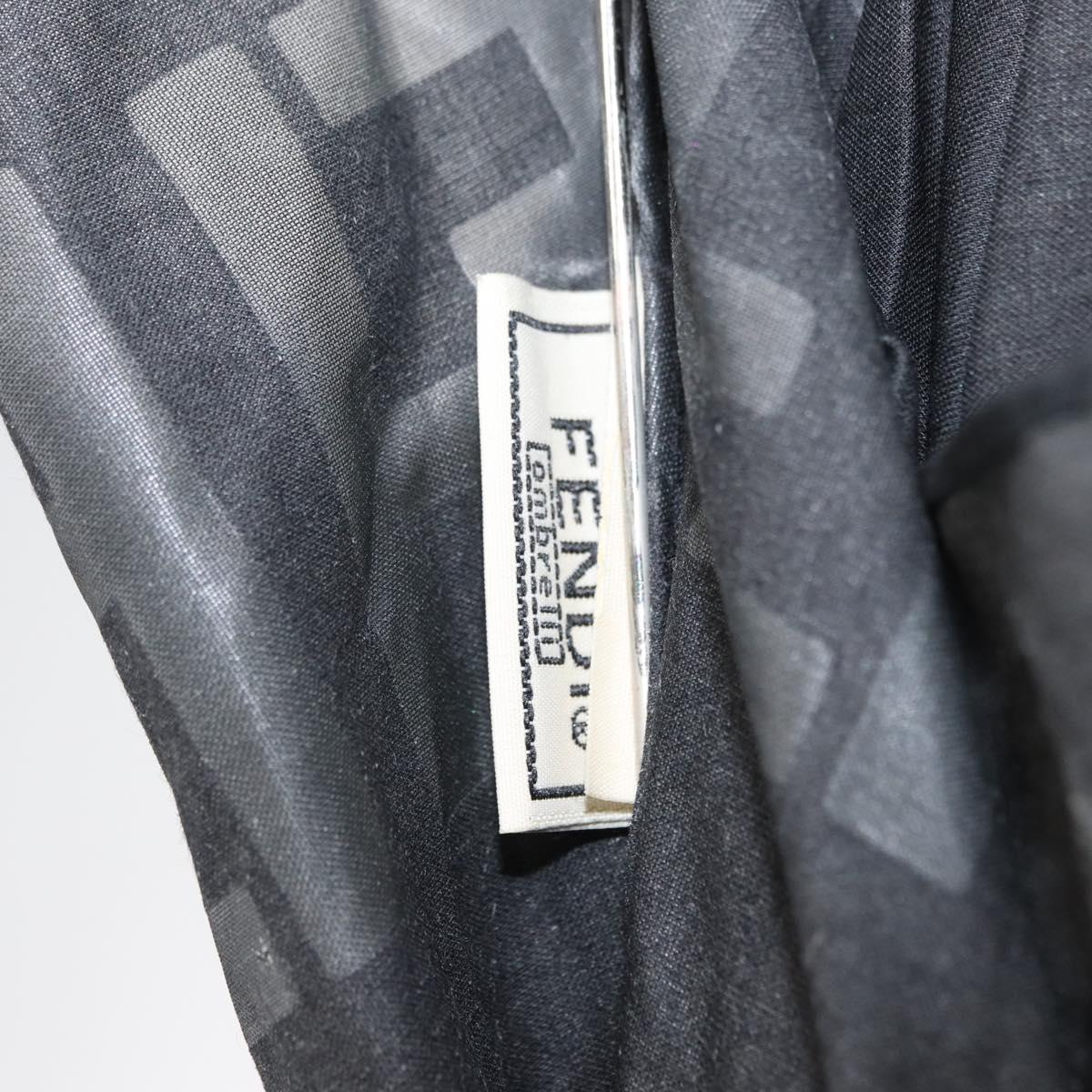 FENDI Zucca Canvas Umbrella Nylon Black Auth 163979