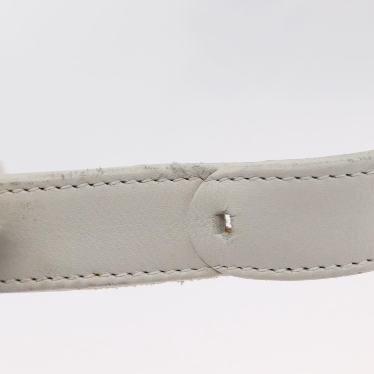 LOEWE Anagram Shoulder Bag Suede Leather Light Blue Silver Auth 163981
