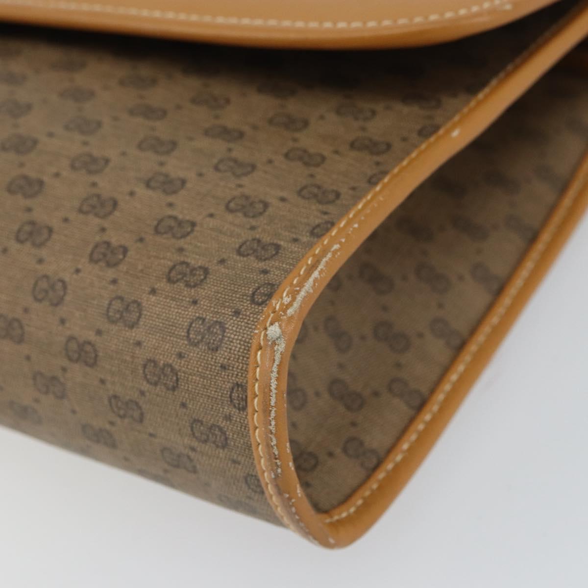 GUCCI Micro GG Supreme Shoulder Bag PVC Beige Gold 004 14 0264 Auth 163995