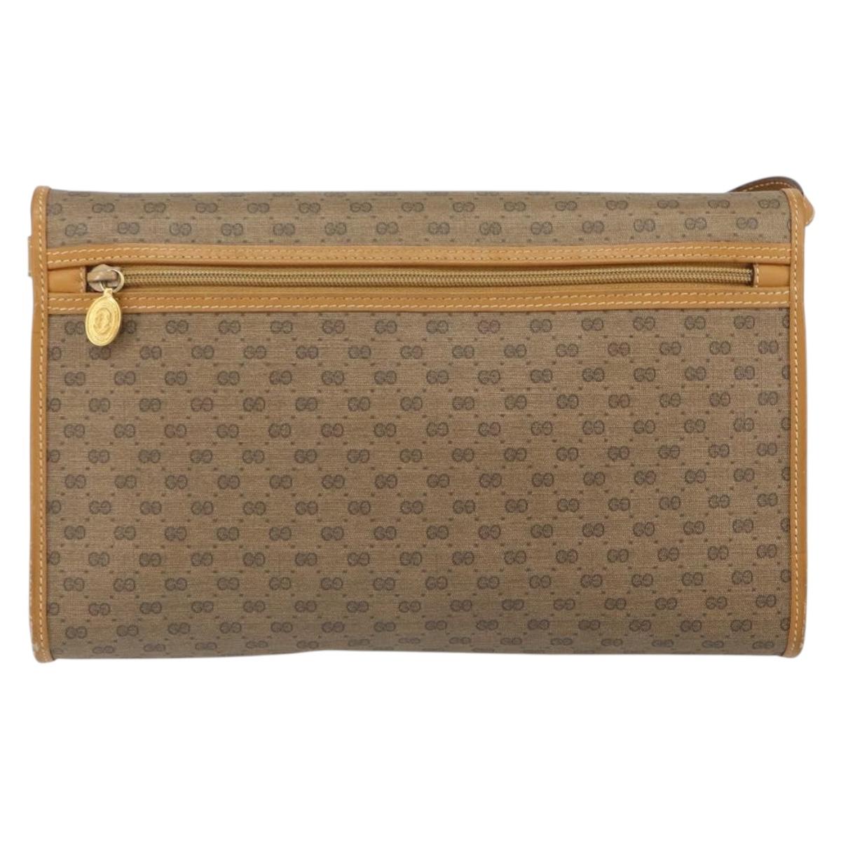GUCCI Micro GG Supreme Shoulder Bag PVC Beige Gold 004 14 0264 Auth 163995