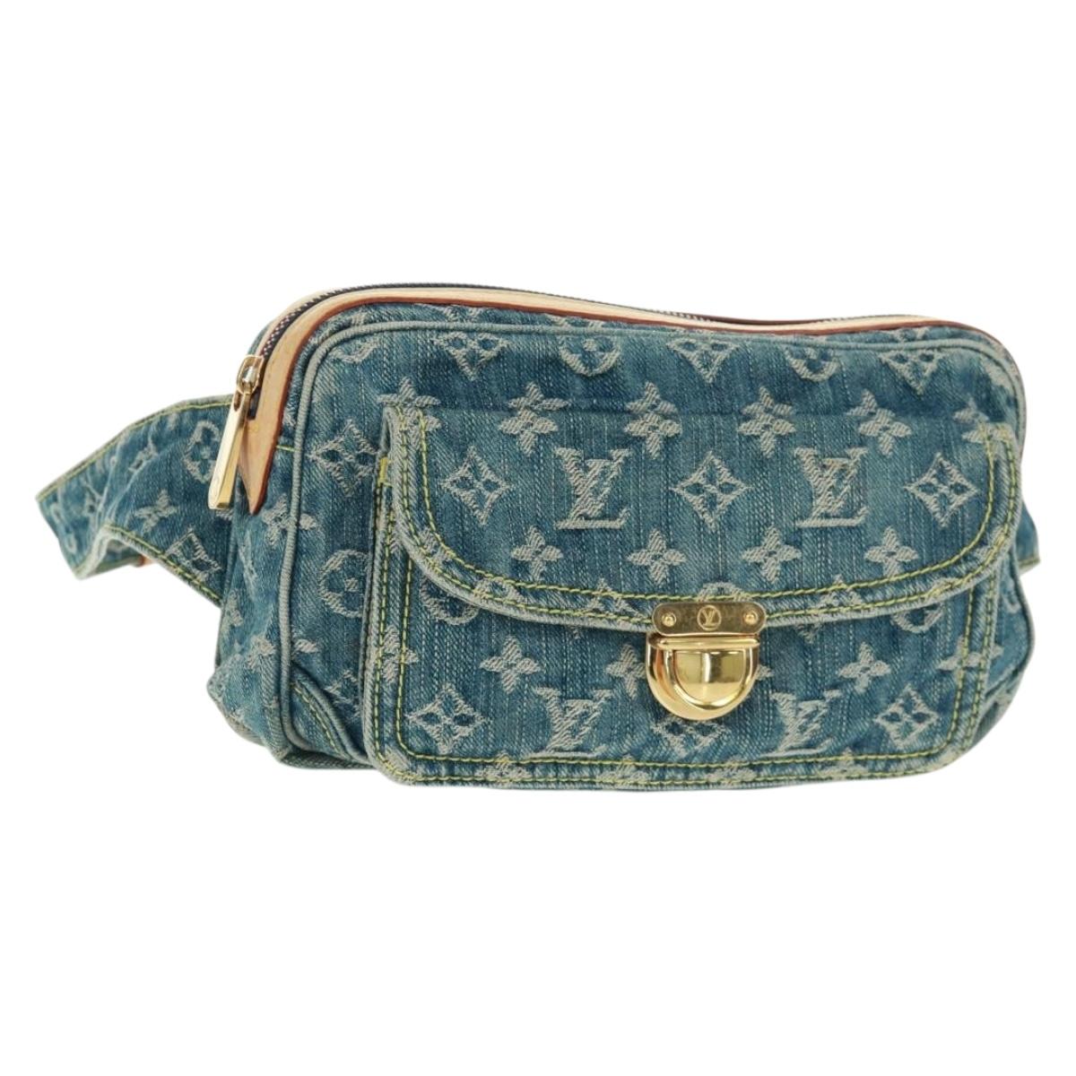 LOUIS VUITTON Monogram Denim Bum Bag Body Bag Blue M95347 LV Auth 164002SAV