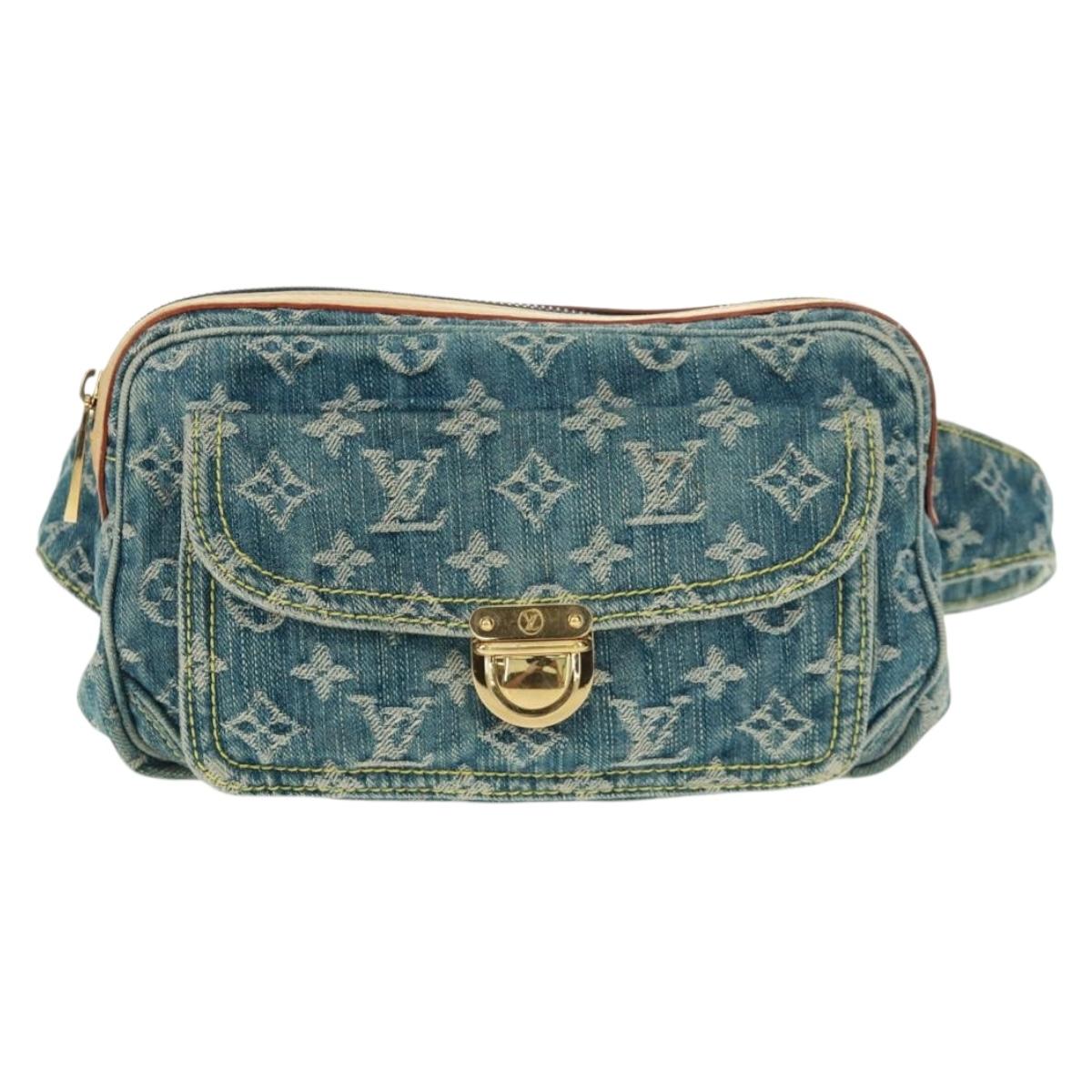LOUIS VUITTON Monogram Denim Bum Bag Body Bag Blue M95347 LV Auth 164002SAV