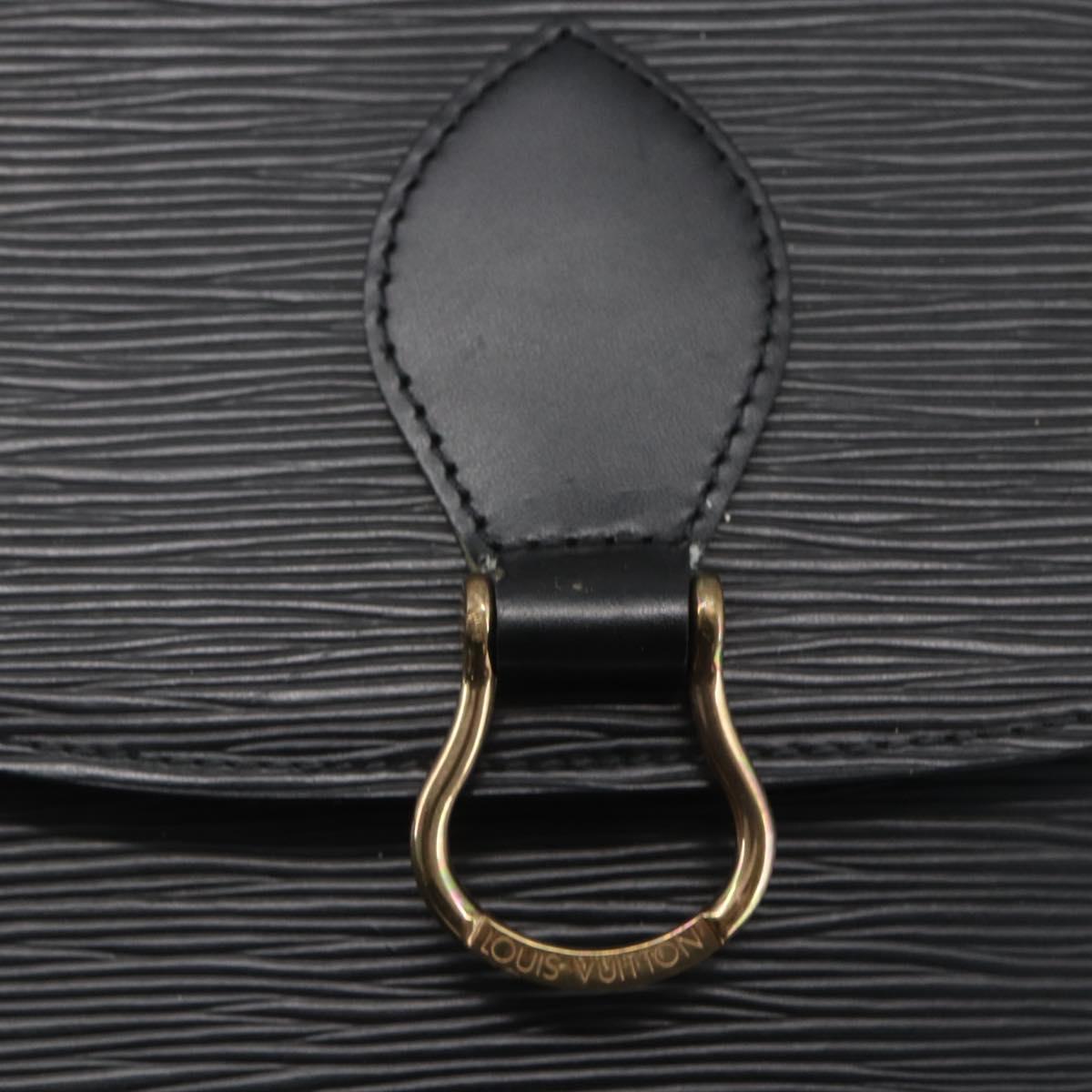 LOUIS VUITTON Epi Saint Cloud GM Shoulder Bag Black Noir M52192 LV Auth 164012