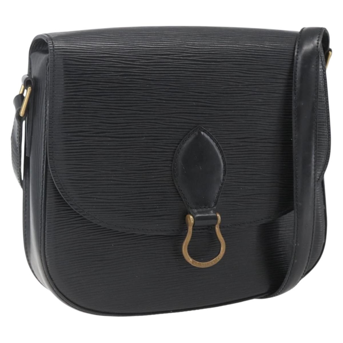 LOUIS VUITTON Epi Saint Cloud GM Shoulder Bag Black Noir M52192 LV Auth 164013A