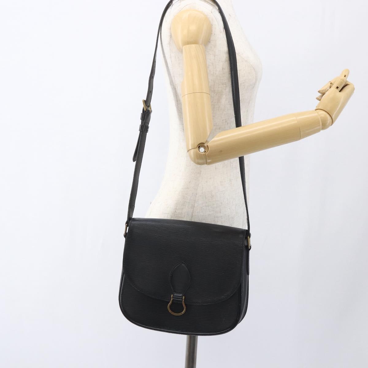 LOUIS VUITTON Epi Saint Cloud GM Shoulder Bag Black Noir M52192 LV Auth 164013A
