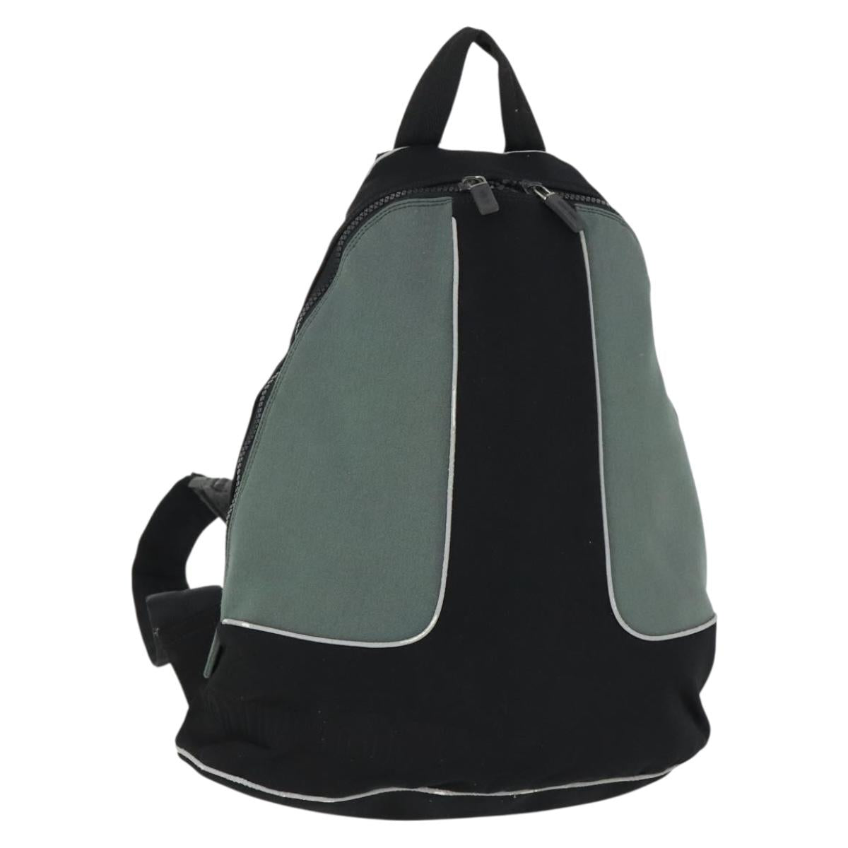 Miu Miu Backpack Canvas Black Silver Auth 164027