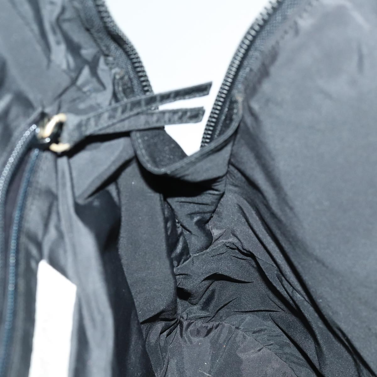 Miu Miu Backpack Canvas Black Silver Auth 164027