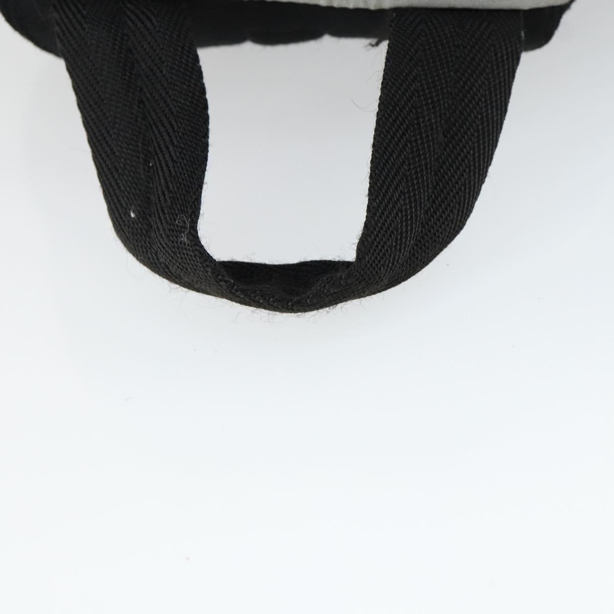 Miu Miu Backpack Canvas Black Silver Auth 164027