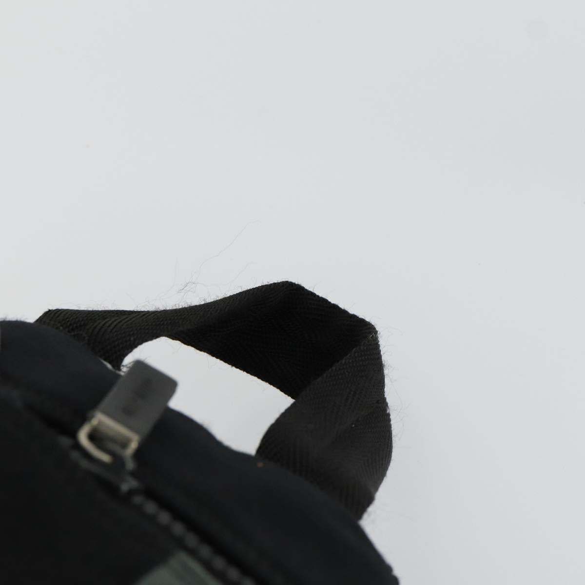 Miu Miu Backpack Canvas Black Silver Auth 164027