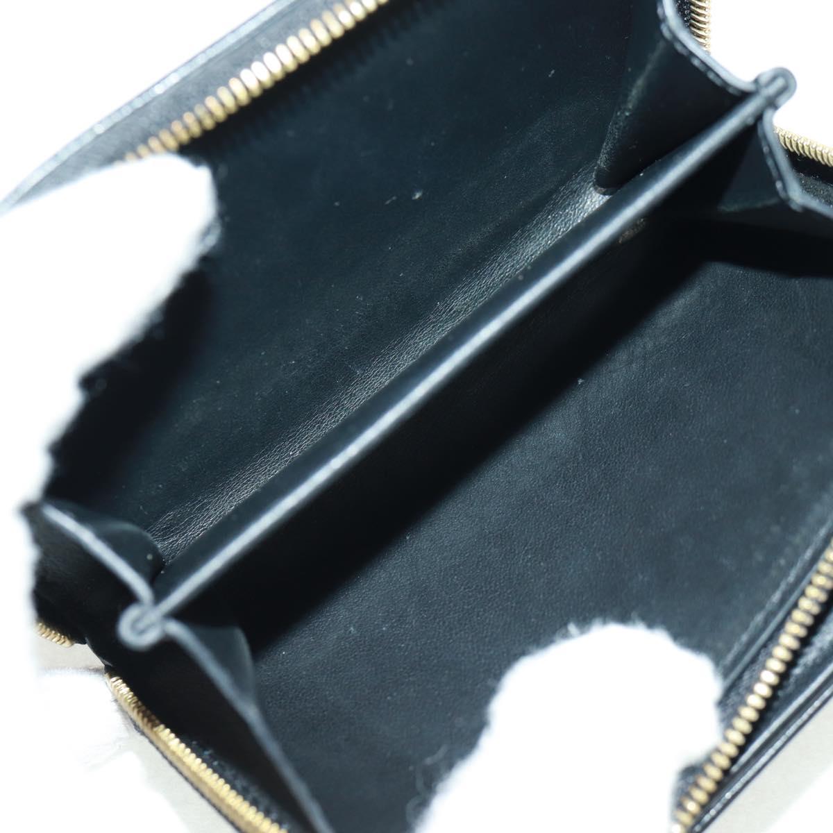LOUIS VUITTON Lamb Leather Portefeuille Lou Wallet Black M81599 Auth 164048SAM