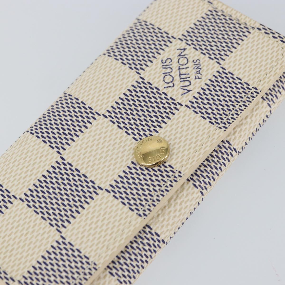 LOUIS VUITTON Damier Azur Multicles 4 Key Case N60020 LV Auth 164049V