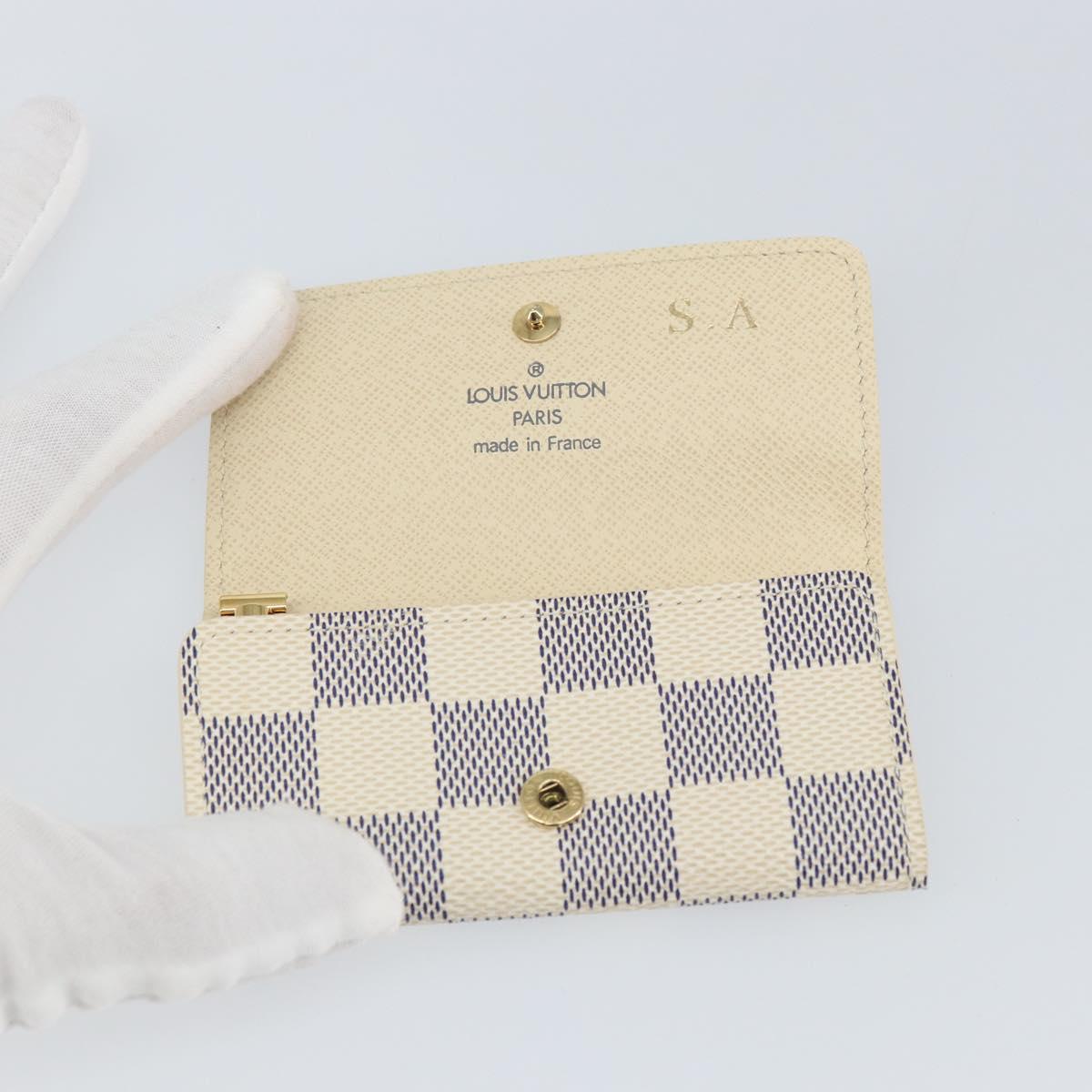 LOUIS VUITTON Damier Azur Multicles 4 Key Case N60020 LV Auth 164049V