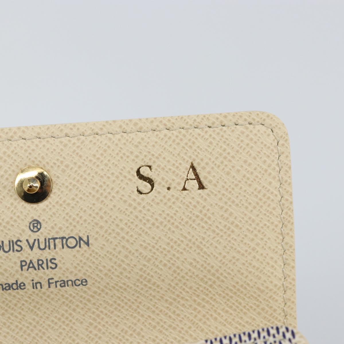 LOUIS VUITTON Damier Azur Multicles 4 Key Case N60020 LV Auth 164049V