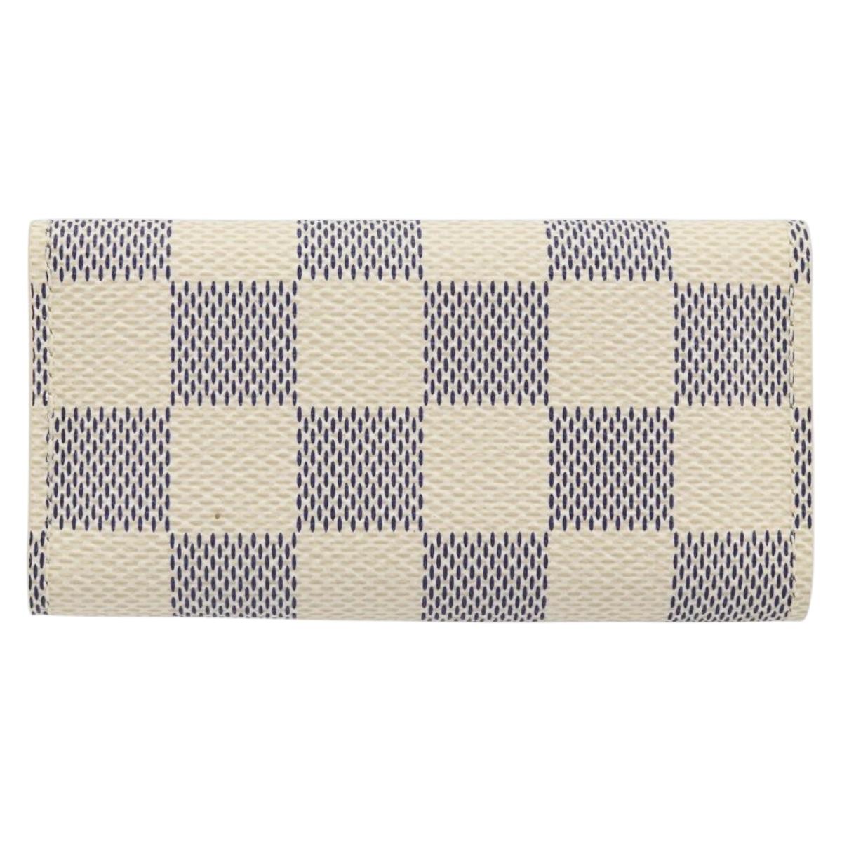 LOUIS VUITTON Damier Azur Multicles 4 Key Case N60020 LV Auth 164049V
