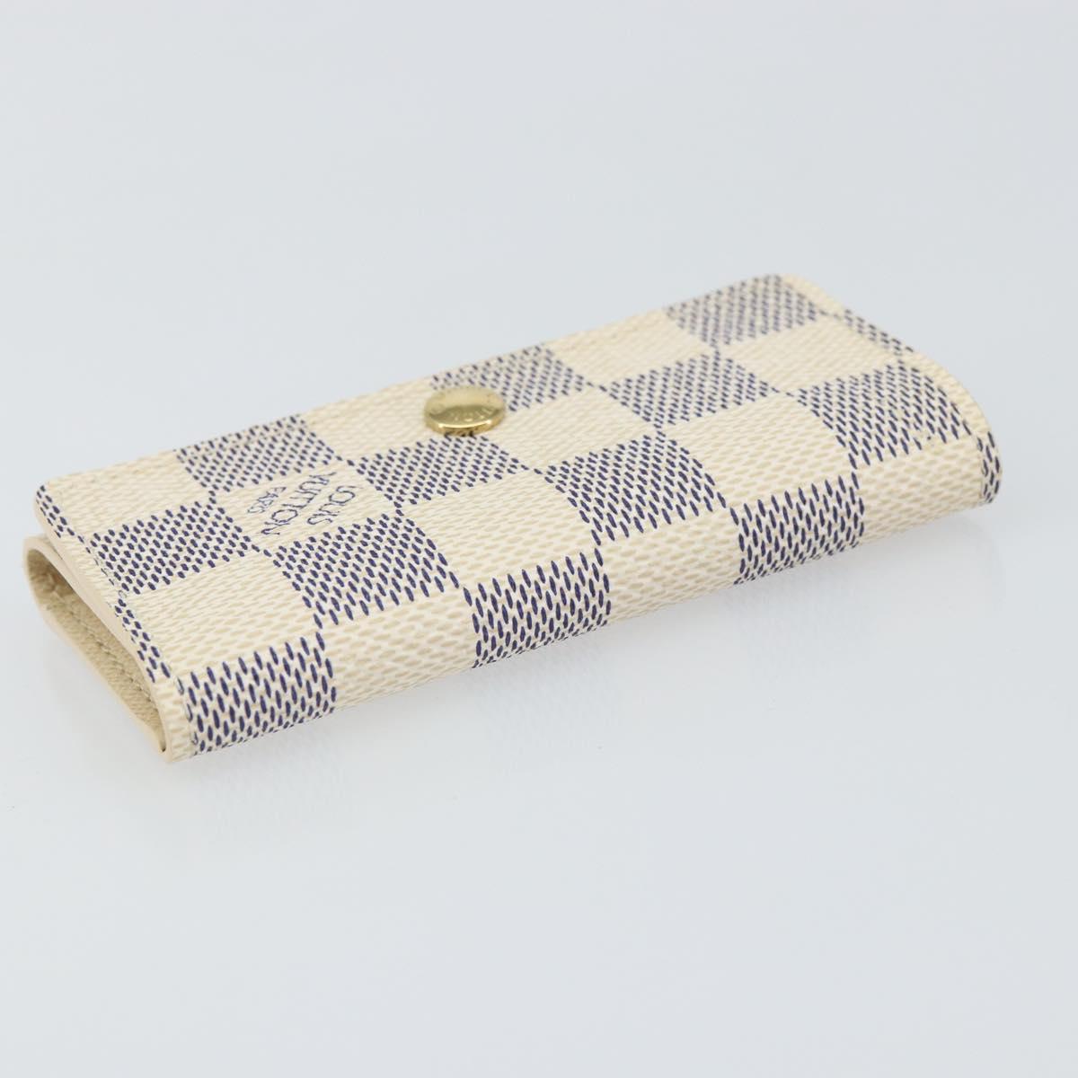 LOUIS VUITTON Damier Azur Multicles 4 Key Case N60020 LV Auth 164049V
