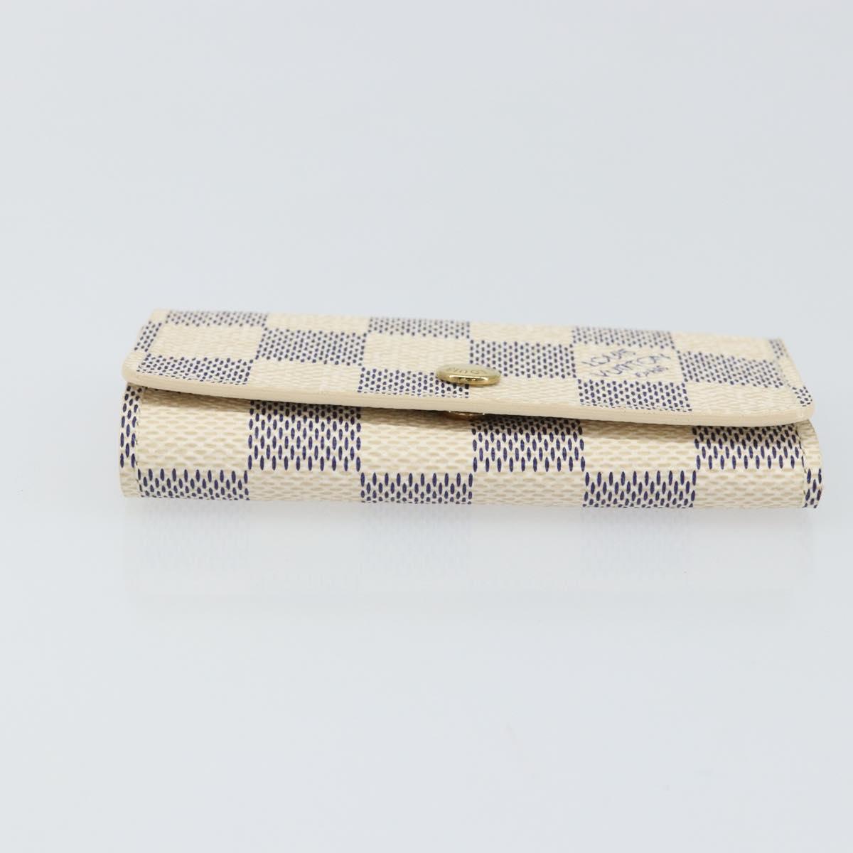 LOUIS VUITTON Damier Azur Multicles 4 Key Case N60020 LV Auth 164049V