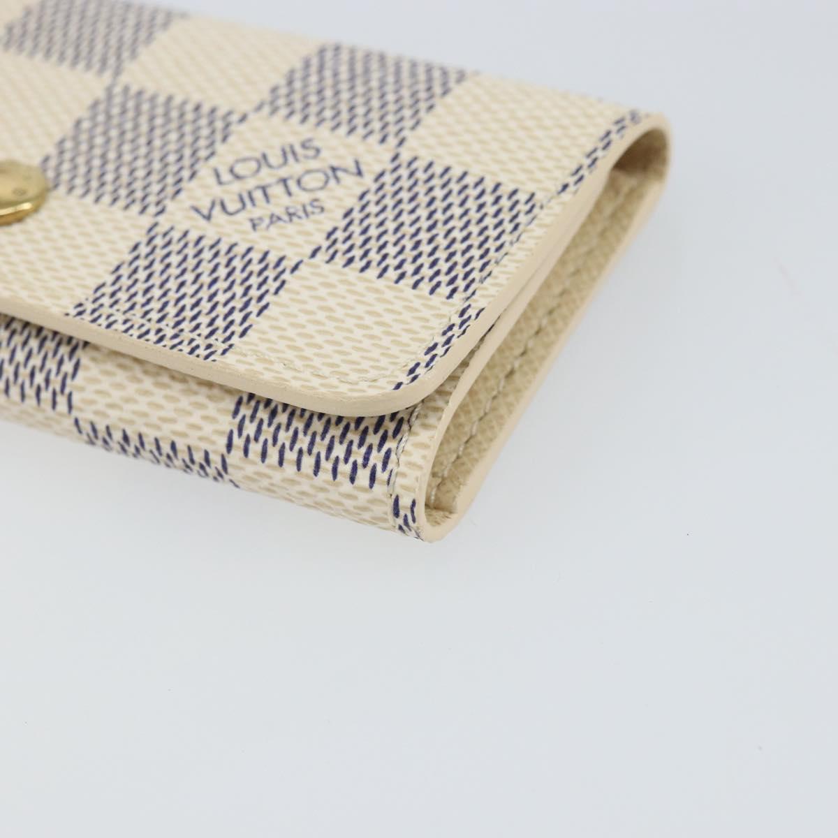 LOUIS VUITTON Damier Azur Multicles 4 Key Case N60020 LV Auth 164049V