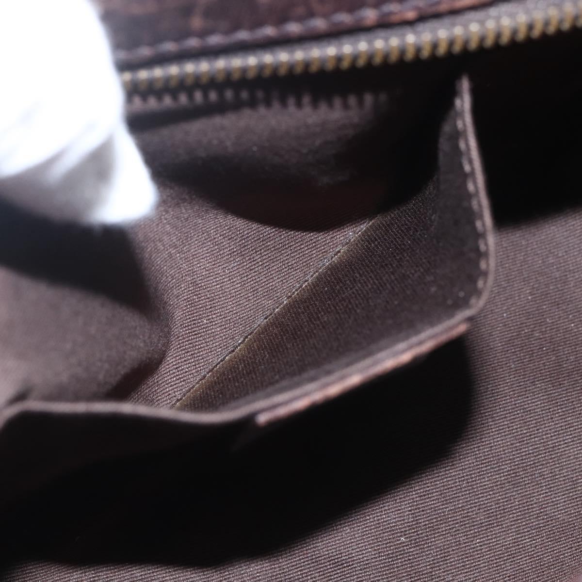 GUCCI GG Canvas Shoulder Bag Brown Gold 106644 Auth 164050