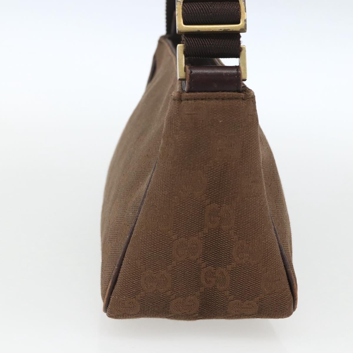 GUCCI GG Canvas Shoulder Bag Brown Gold 106644 Auth 164050