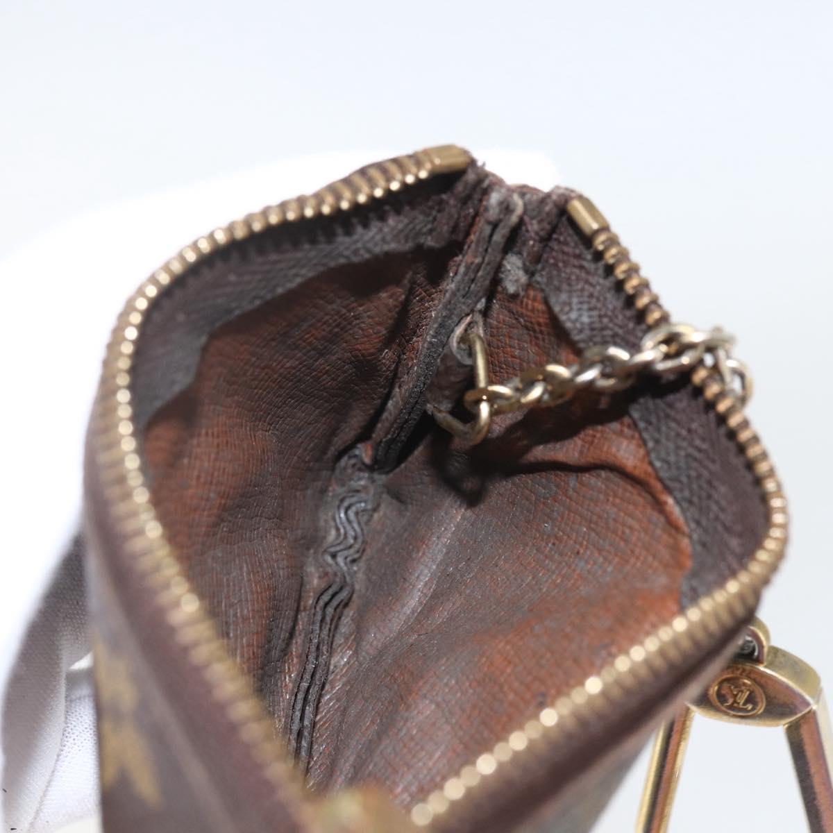 LOUIS VUITTON Monogram Pochette Cles Coin Purse M60033 LV Auth 164056