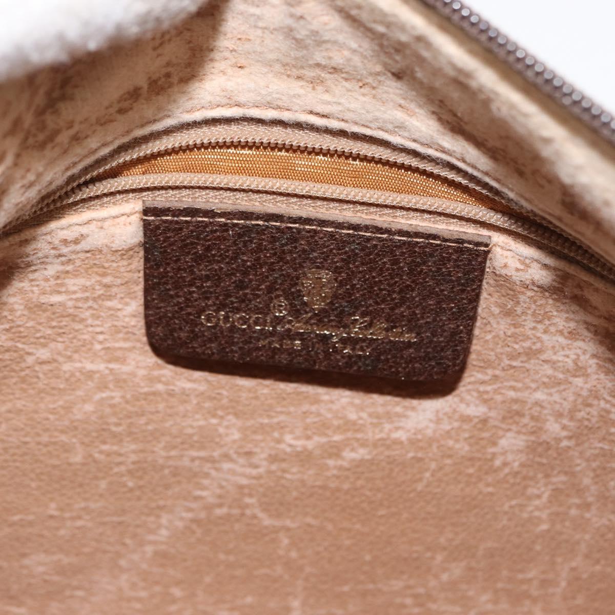 GUCCI GG Supreme Web Sherry Line Bag PVC Beige Gold 89 02 032 Auth 164062