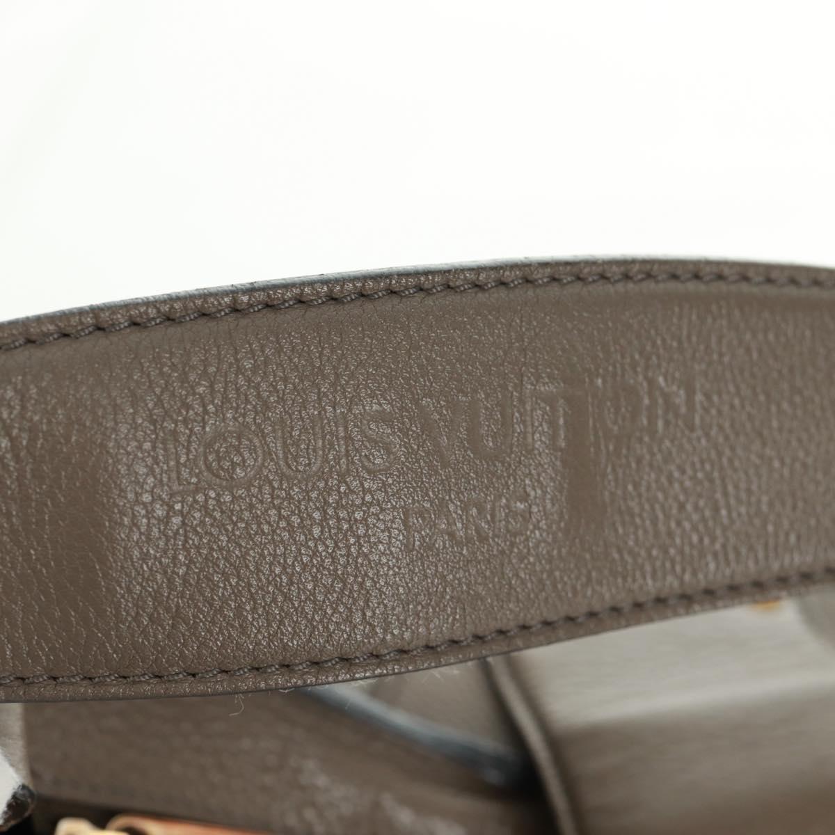 LOUIS VUITTON Mahina Solar Powered PM Bag Leather Taupe M93124 LV Auth 164063V