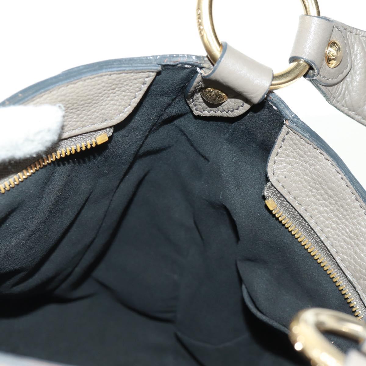 LOUIS VUITTON Mahina Solar Powered PM Bag Leather Taupe M93124 LV Auth 164063V