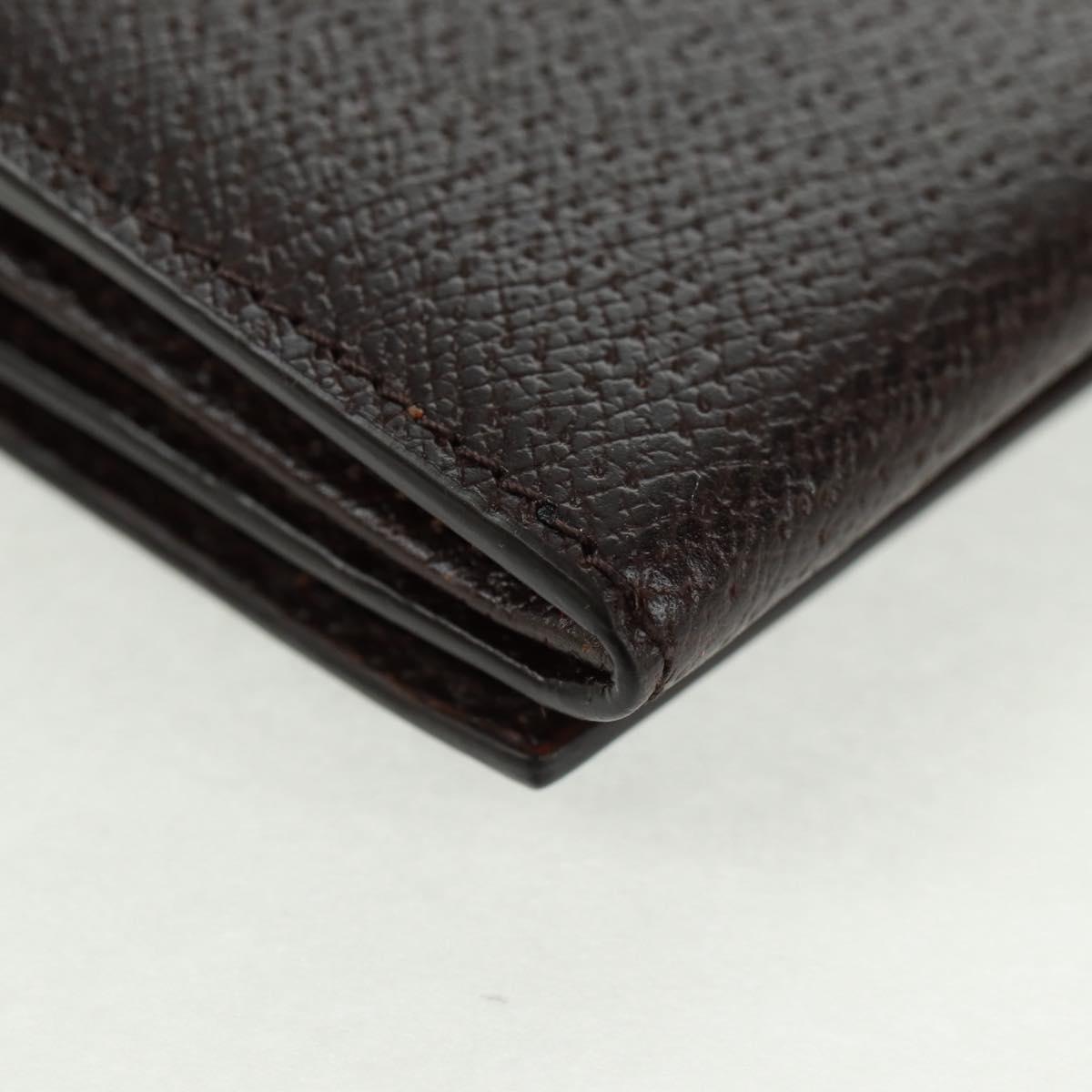 GUCCI Long Wallet Leather Dark Brown Gold 322104 Auth 164074V