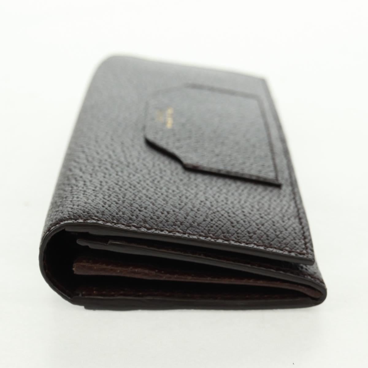 GUCCI Long Wallet Leather Dark Brown Gold 322104 Auth 164074V