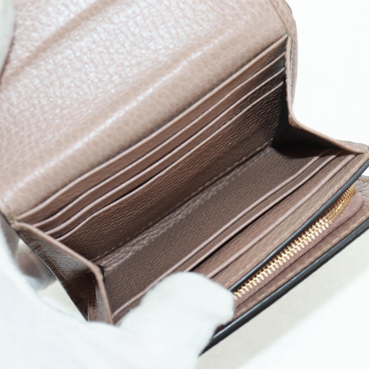 GUCCI GG Supreme Long Wallet PVC Beige Gold 598587 Auth 164076V