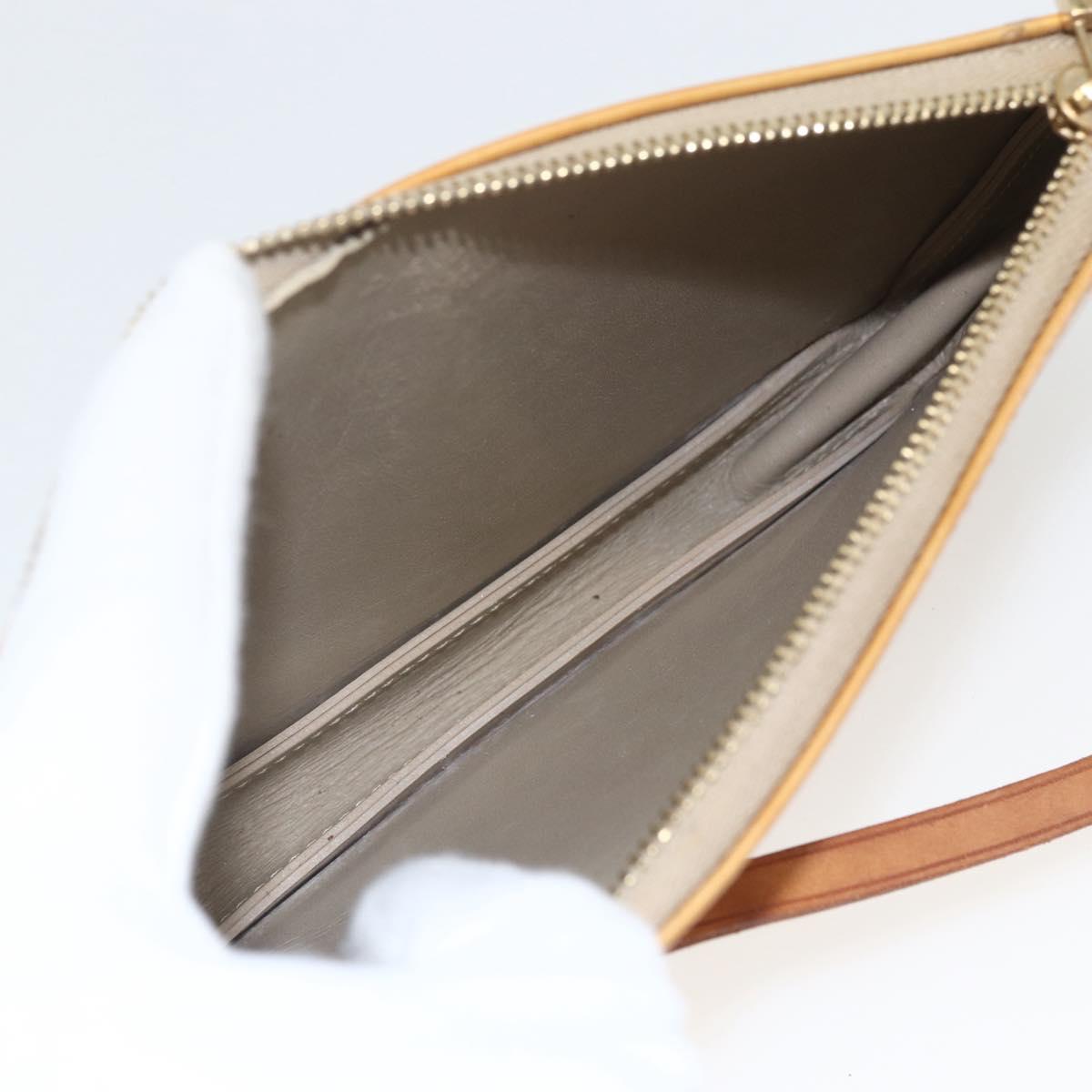 LOUIS VUITTON Monogram Vernis Lexington Accessory Pouch Beige M91010 Auth 164080