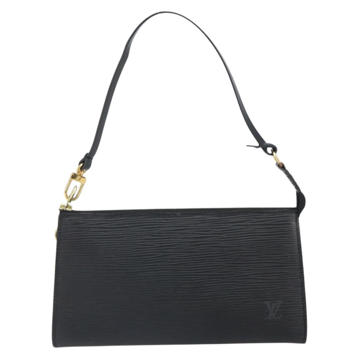 LOUIS VUITTON Epi Pochette Accessoires Accessory Pouch Black M52982 Auth 164081
