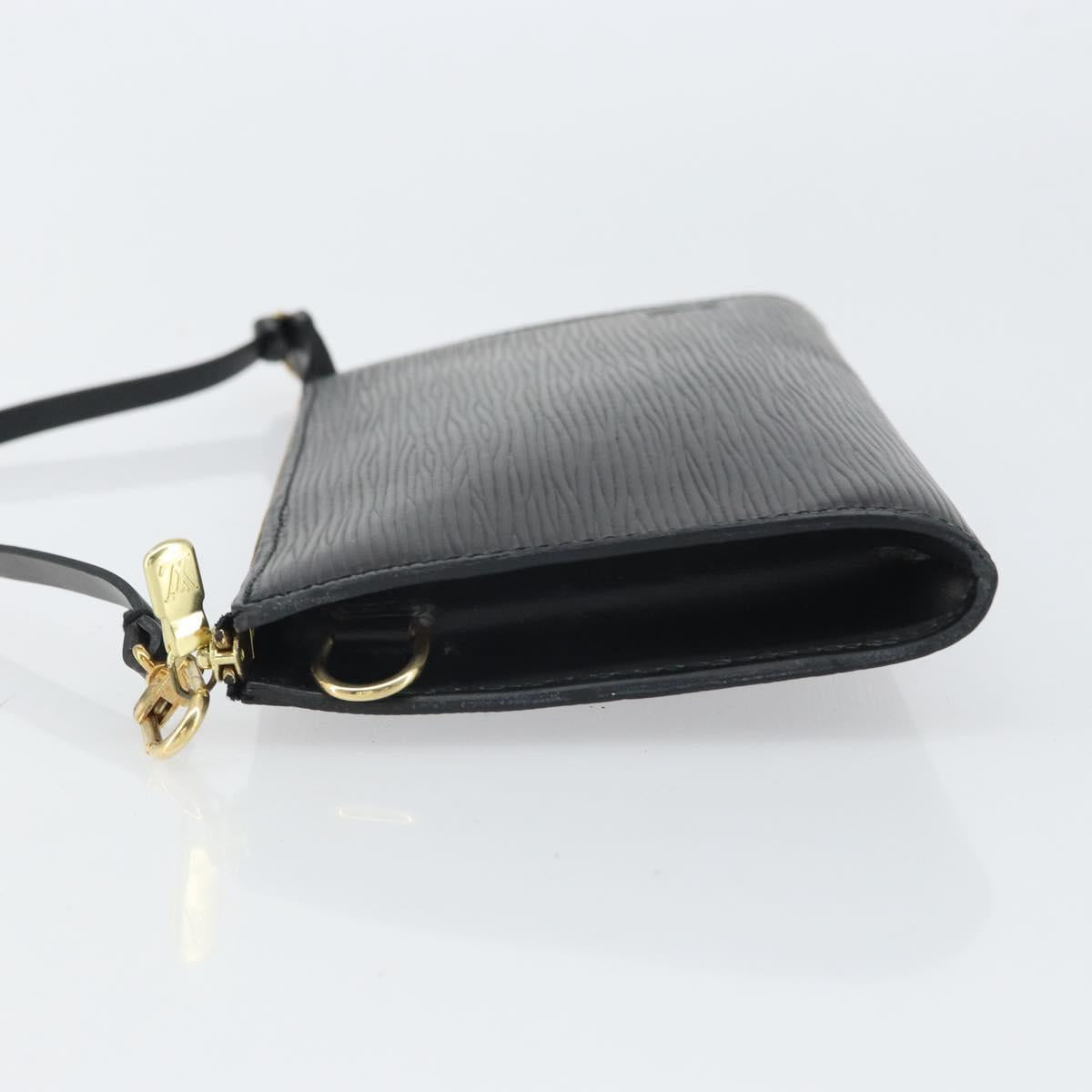 LOUIS VUITTON Epi Pochette Accessoires Accessory Pouch Black M52982 Auth 164081