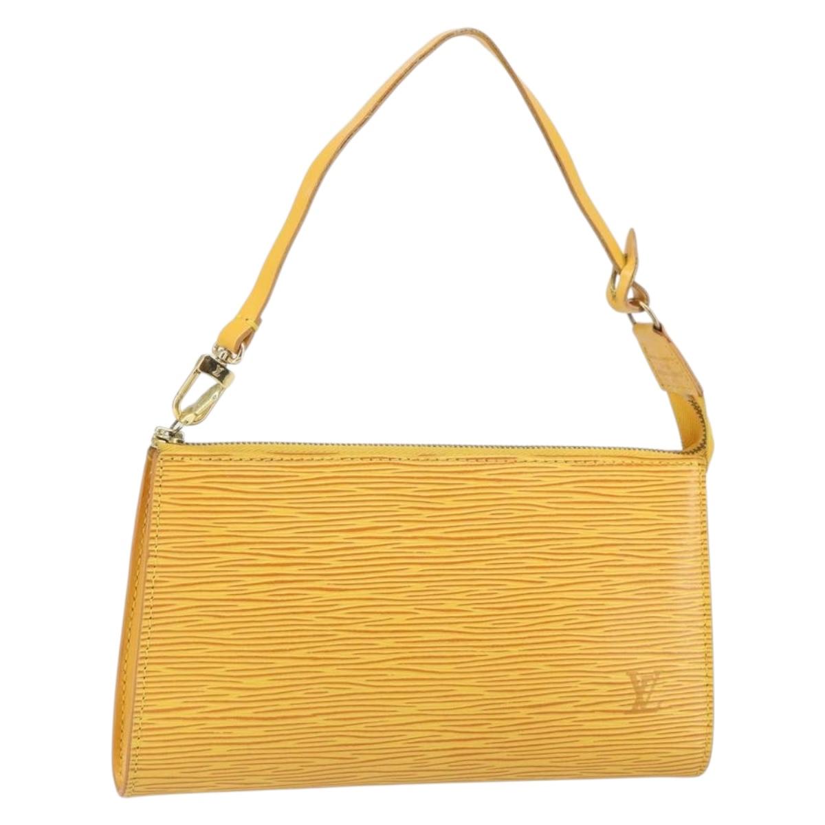 LOUIS VUITTON Epi Pochette Accessoires Pouch Yellow M52949 LV Auth 164082