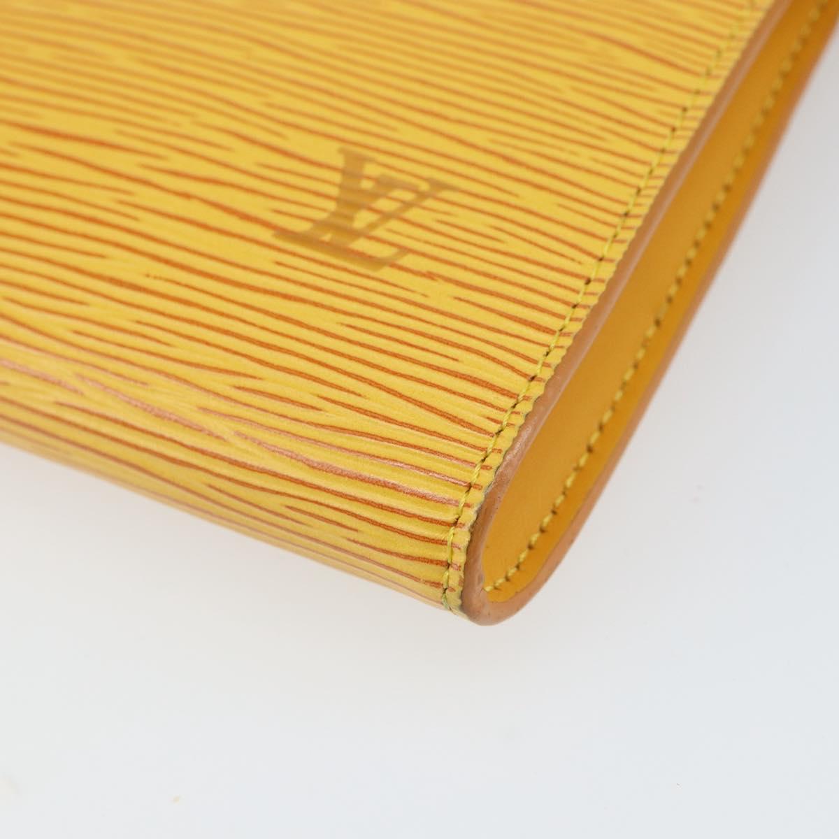 LOUIS VUITTON Epi Pochette Accessoires Pouch Yellow M52949 LV Auth 164082