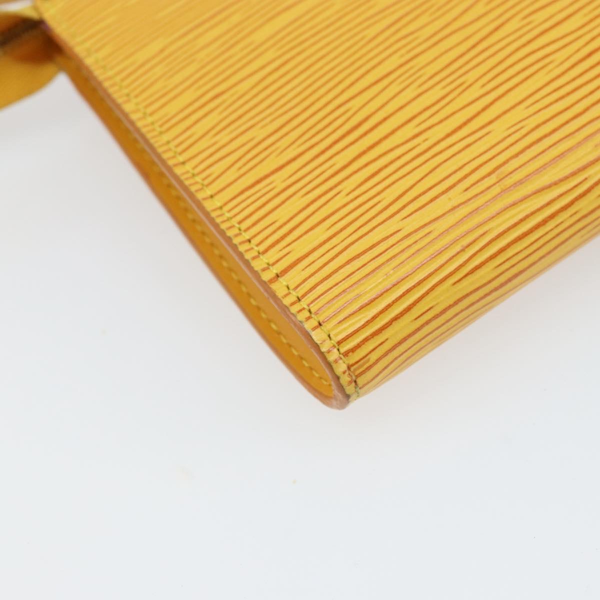 LOUIS VUITTON Epi Pochette Accessoires Pouch Yellow M52949 LV Auth 164082
