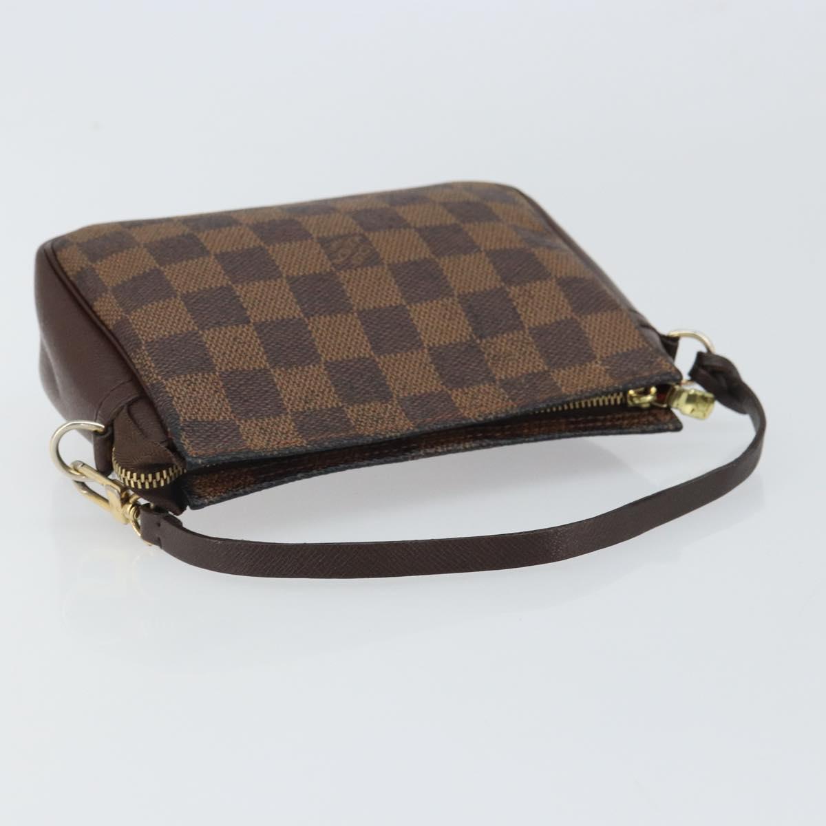 LOUIS VUITTON Damier Ebene Trousse Makeup Pouch N51982 LV Auth 164083A