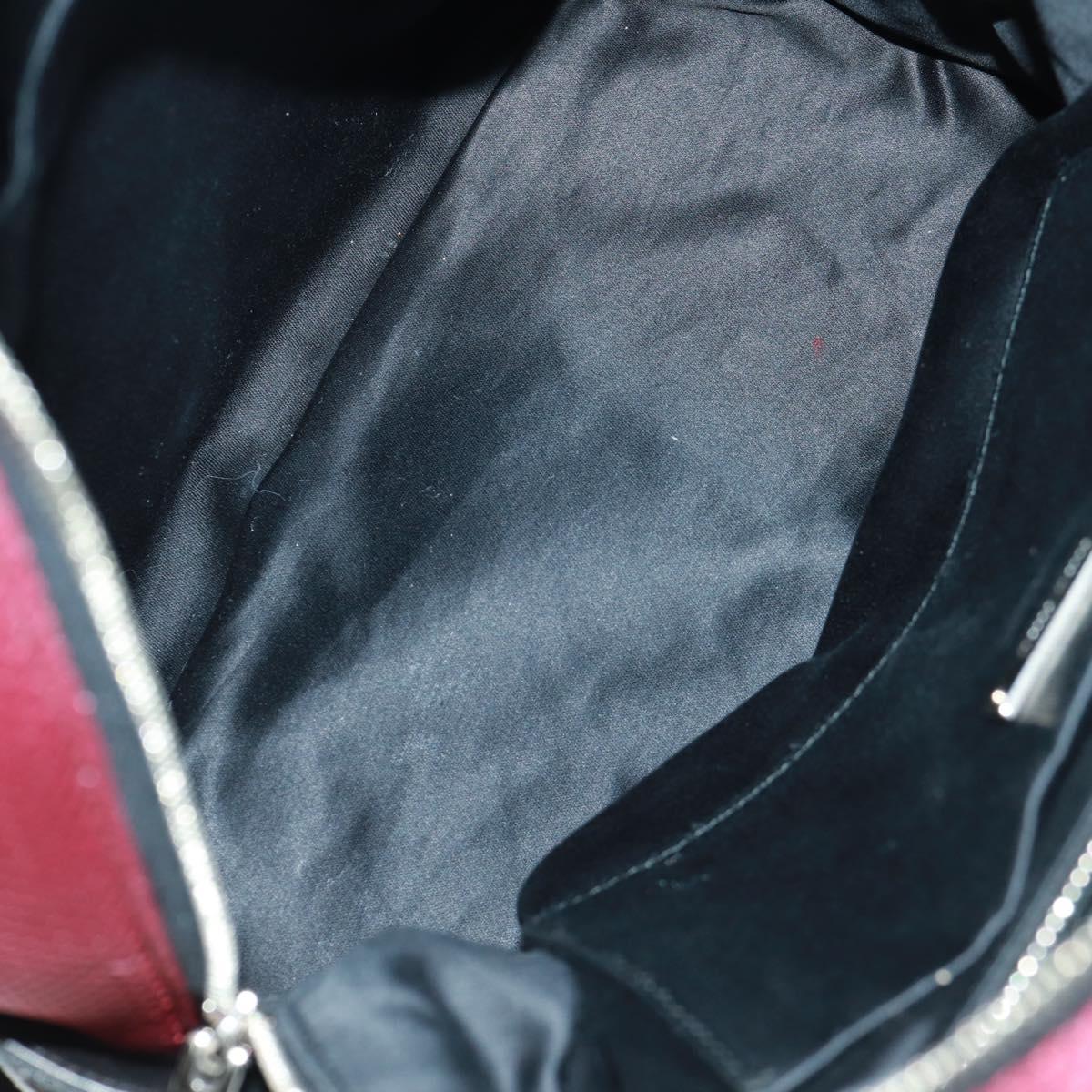 Miu Miu Backpack Nylon Leather Wine Red 5BZ005 Auth 164089SAV